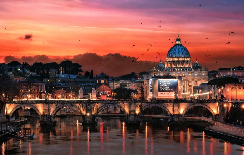 background image of rome for the italian language courses page