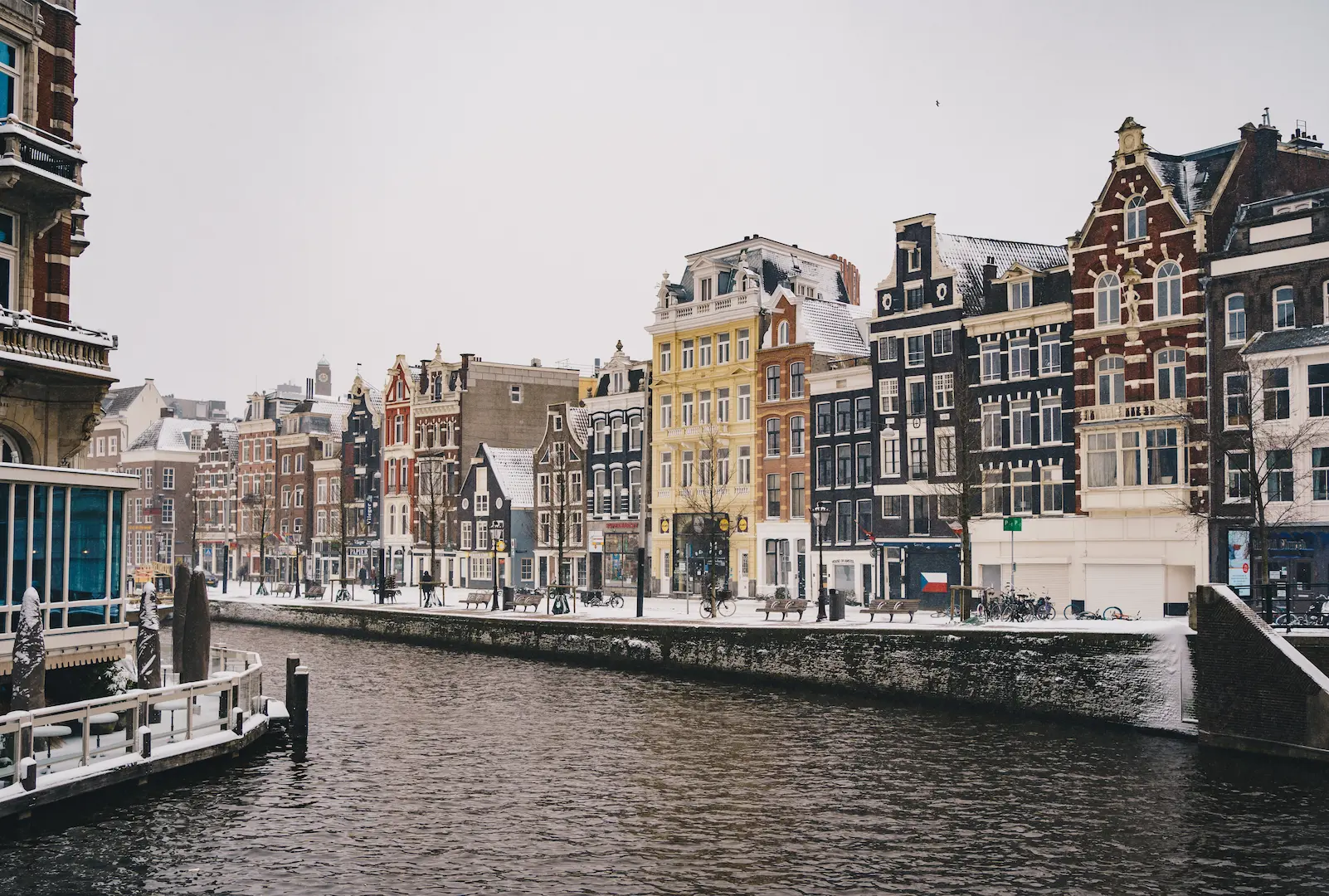 Beautiful Dutch Town under the snow